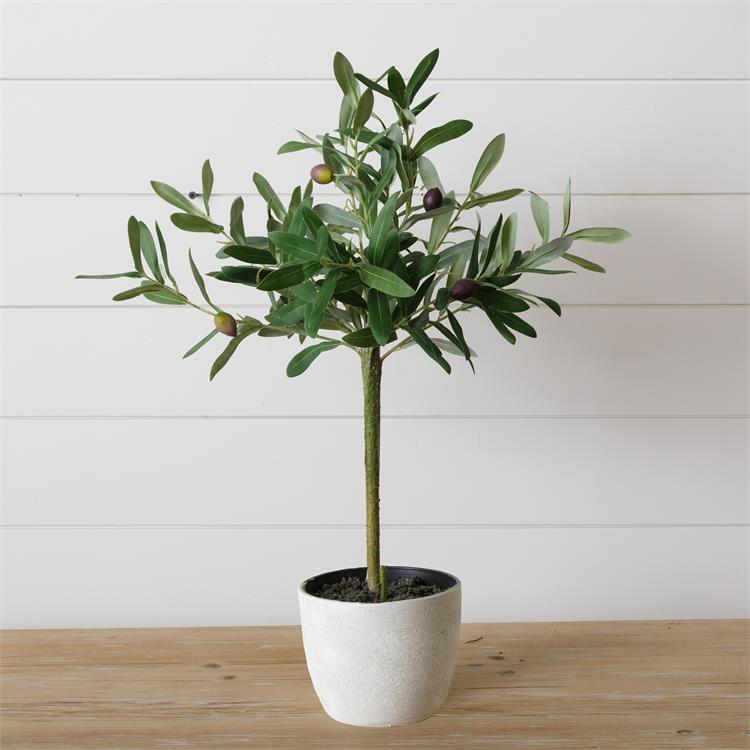 Olive Tree Potted Faux 24" Foliage Plant