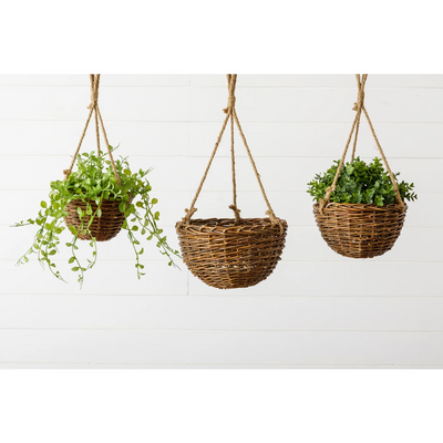 Set of 3 Willow Hanging Baskets