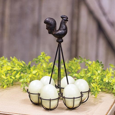 Rooster Metal Egg Holder