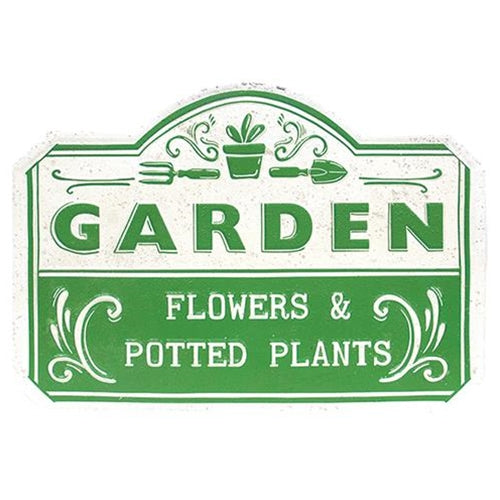Garden Flowers & Potted Plants Metal Sign