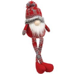 Nordic Snowflake Gnome With Beanie Hat Dangle Legs