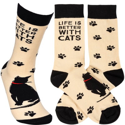 Life Is Better With Cats Fun Socks