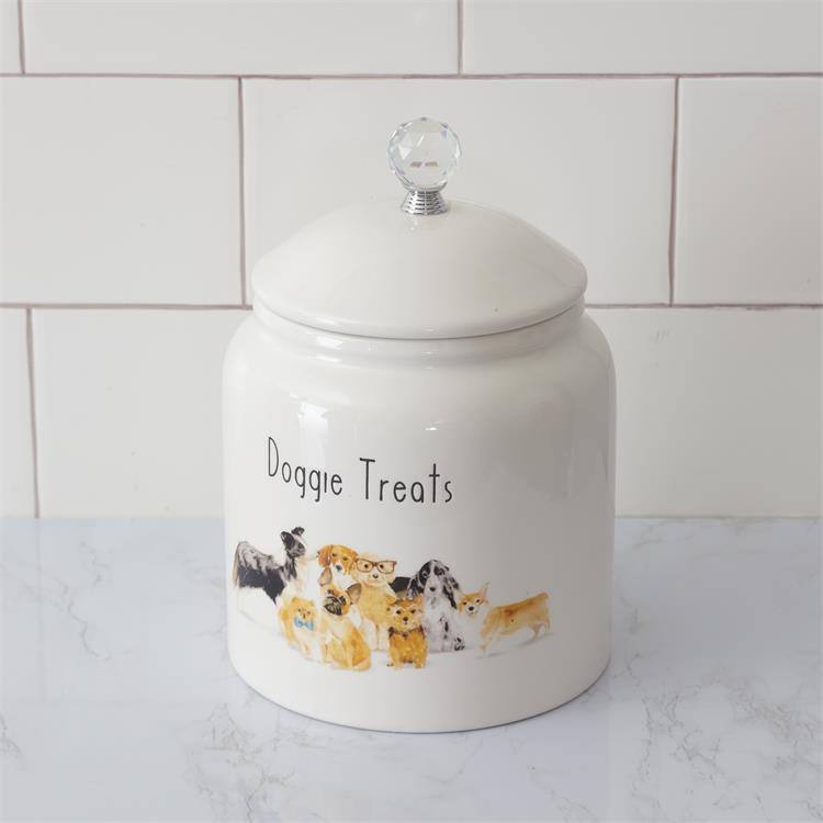 Playful Pups Doggie Treats Canister