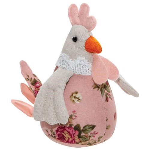 Garden Floral Sitting Hen Fabric Figure