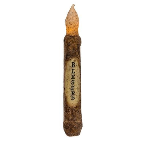 Blessed Burnt Mustard 6" Timer Taper Candle