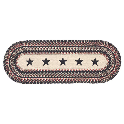 Colonial Star Jute Oval Table Runner 13" x 36"