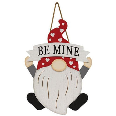 Be Mine Gnome Hanging Wood Sign 18.5" H