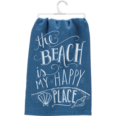💙 The Beach Is My Happy Place Kitchen Towel