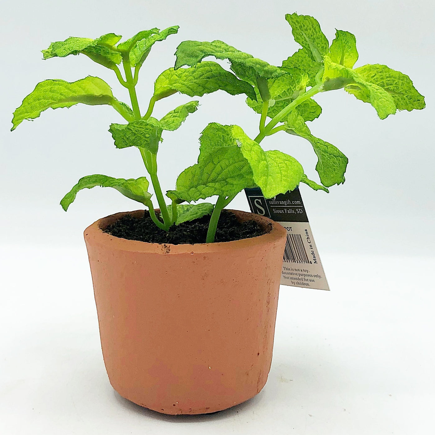 Mint Faux Herb 6" Plant in Clay Pot
