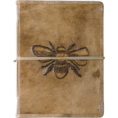 💙 Bee Leather Notebook Journal 96 Unlined Pages