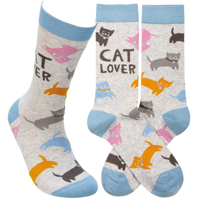 💙 Colorful Collar Cat Lover Unisex Fun Socks