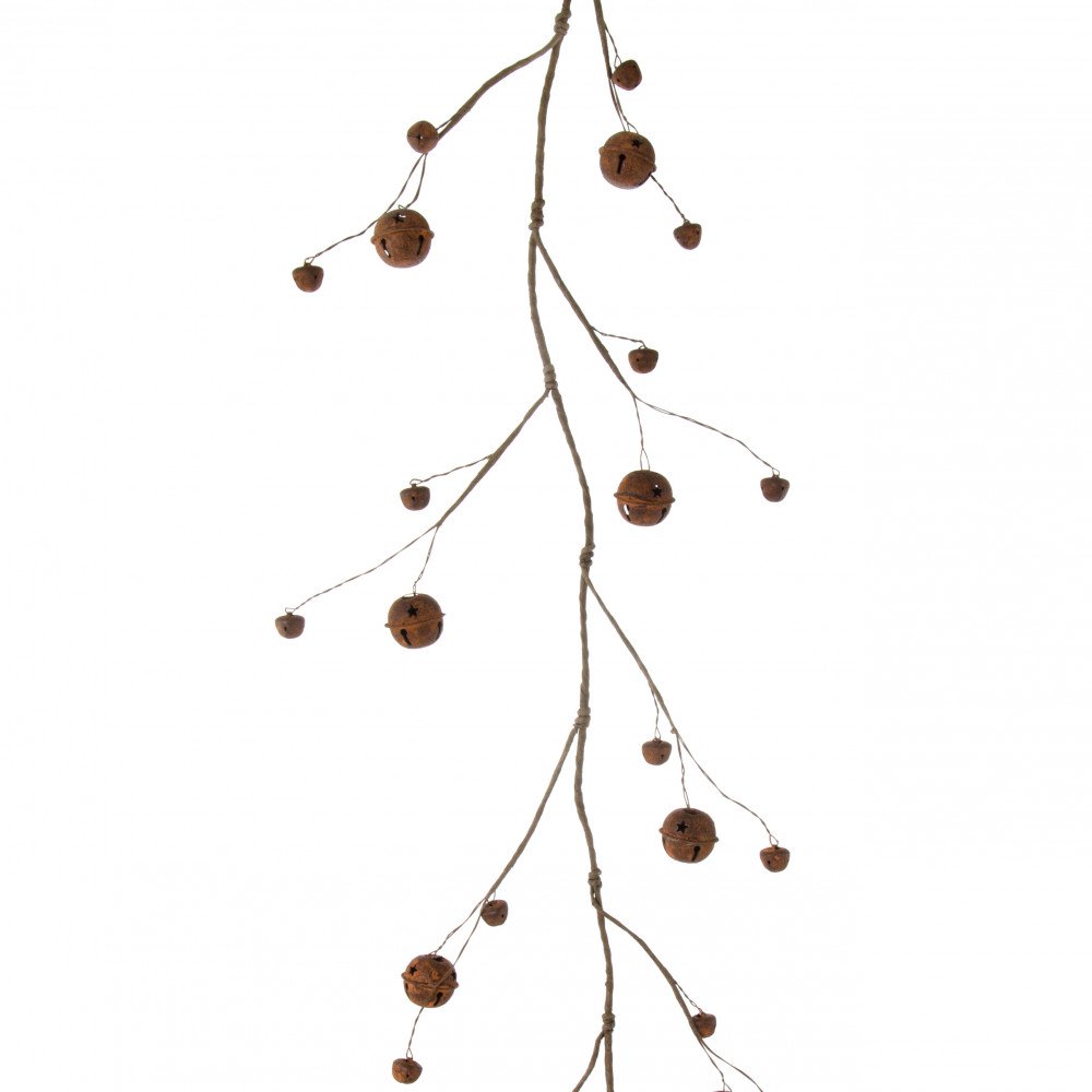 Rusted Jingle Bell Garland - 5 feet