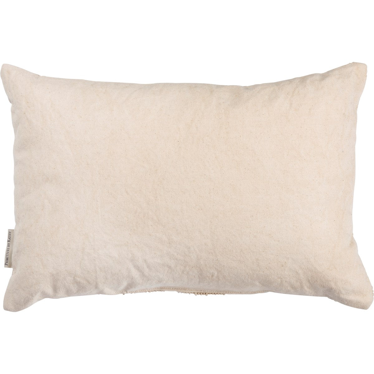 Give Thanks Knobby Lettered Cream 18" Pillow