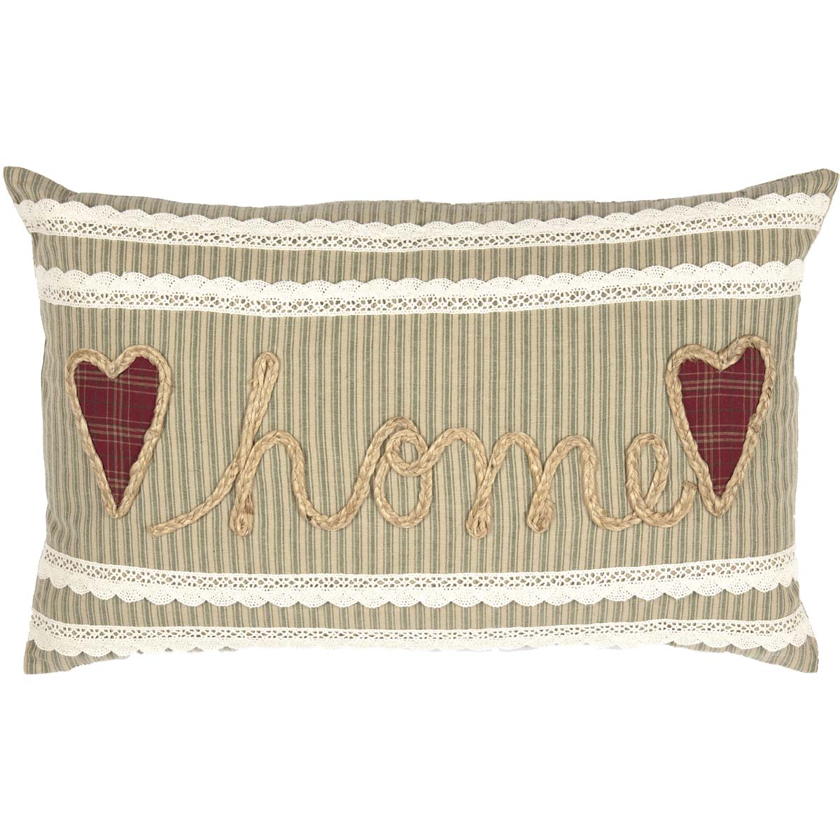 Prairie Winds Home Hearts 22" Pillow