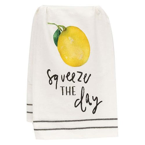 Squeeze the Day Lemon Themed Dish Towel