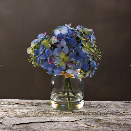 Blue Hydrangea Faux Florals in a Vase