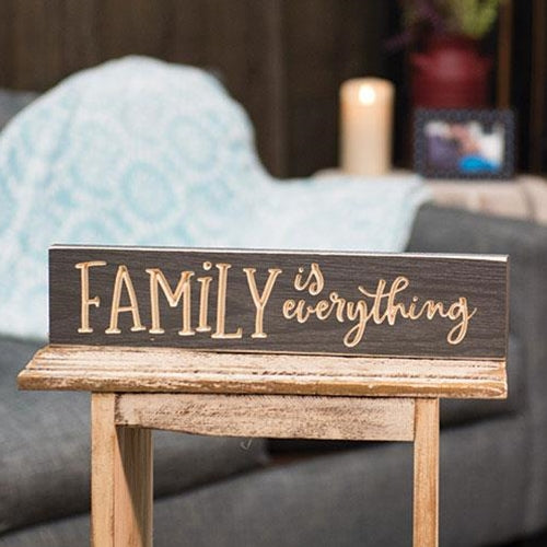 Family Is Everything Engraved Sign