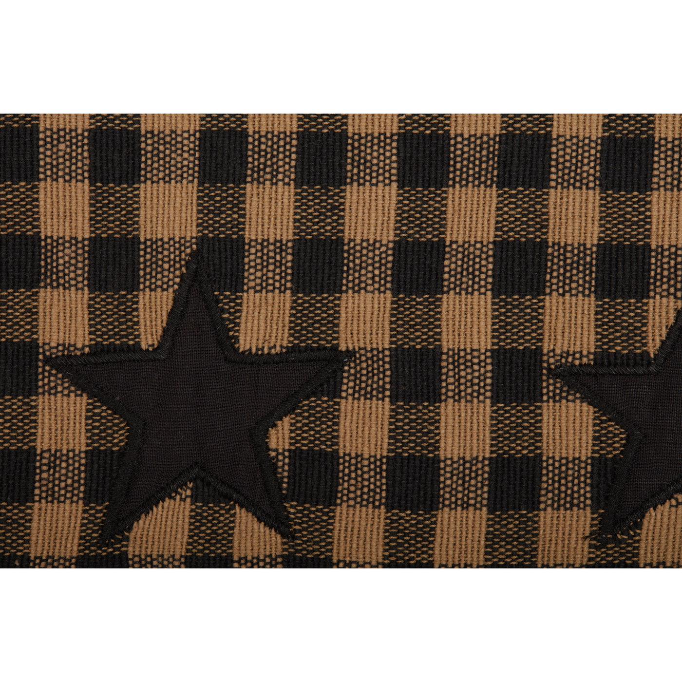 Black Star Black And Tan Woven Table Runner 13" x 36"
