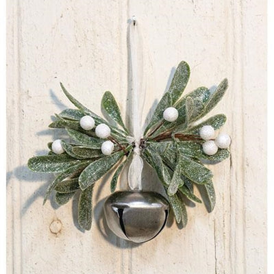 💙 Sparkle Mistletoe Bell Ornament