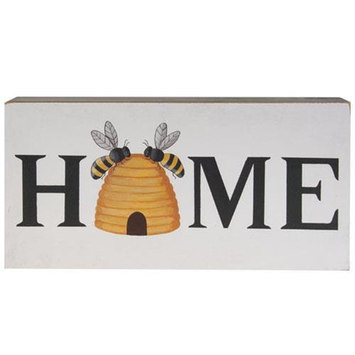 💙 Beehive and Bees Home Box Sign