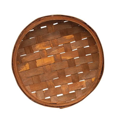Rustic Round Tobacco Tray Basket