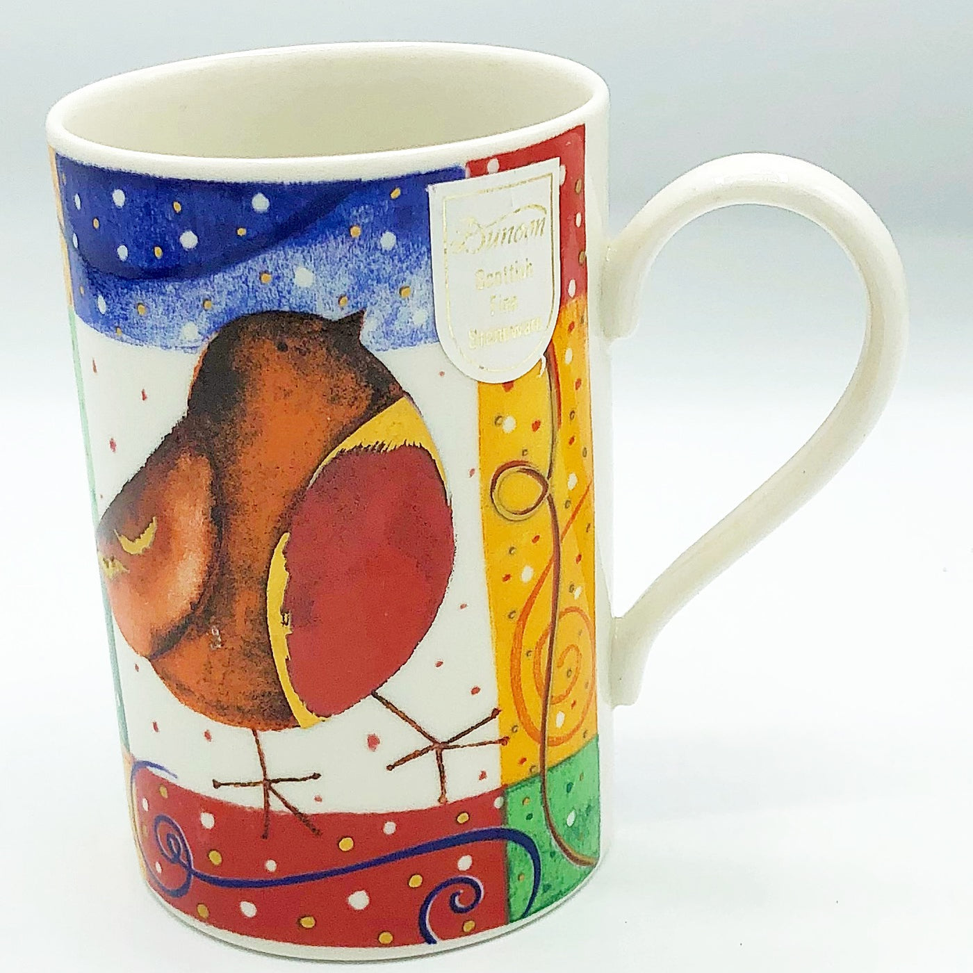 💙 Dunoon Jolly Christmas Bird Mug Made in Scotland