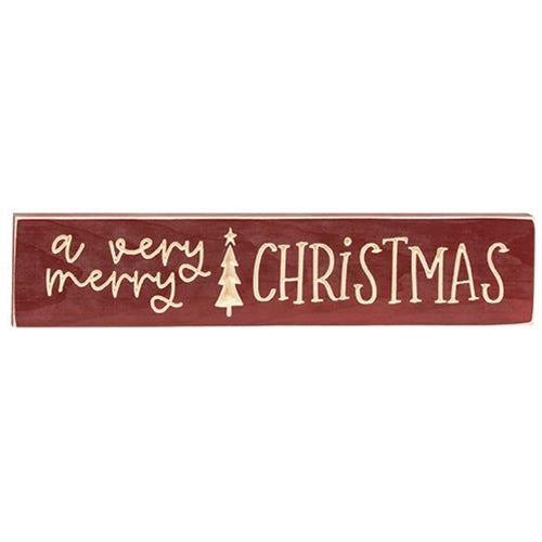 A Very Merry Christmas 18" Engraved Wood Sign