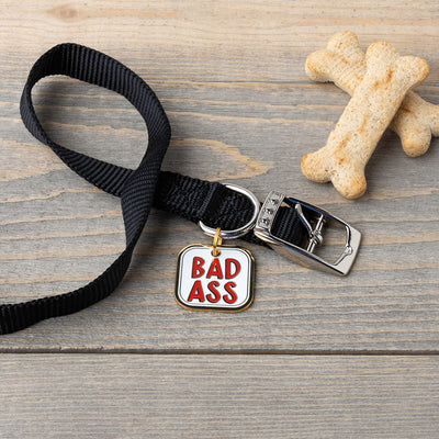 Bad A*$ Enamel Dog Collar Charm