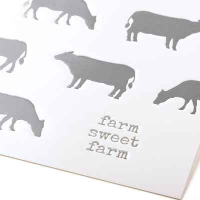Surprise Me Sale 🤭 Farm Sweet Farm Cow Silhouette Set of 8 Note Card Set