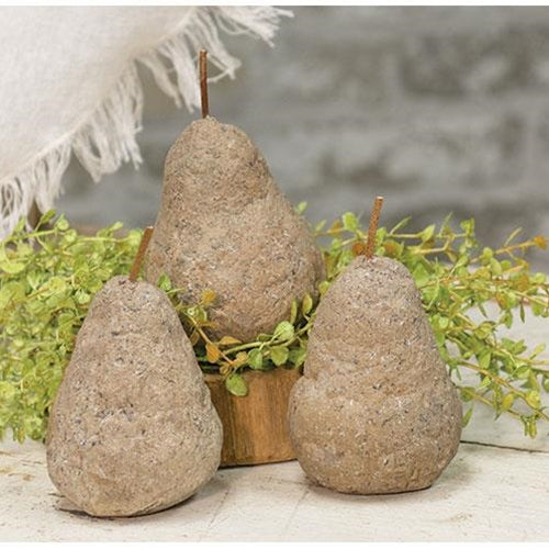 Set of 3 Cement Pears