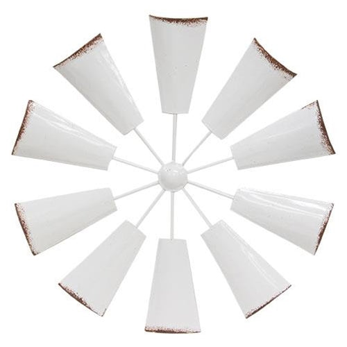 Cottage Chic 10.25" Metal Hanging Windmill