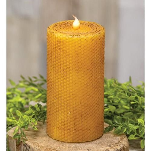 Honeycomb LED 3" x 6" Pillar Candle