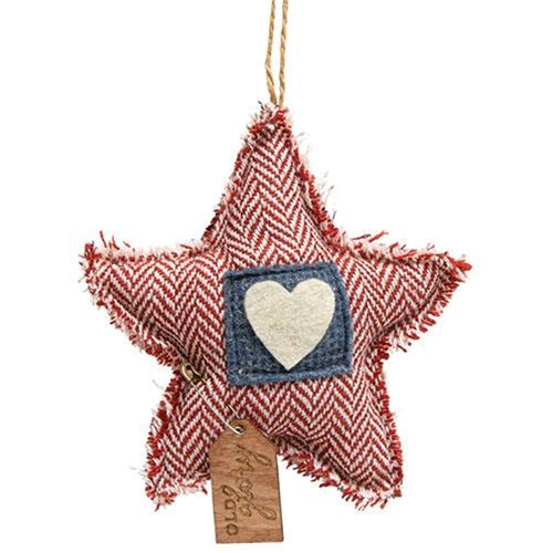 💙 Mini Striped Fringe Olde Glory Star Ornament