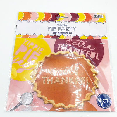 Set of 4 Thanksgiving Pie Stencil Kit Packed Party