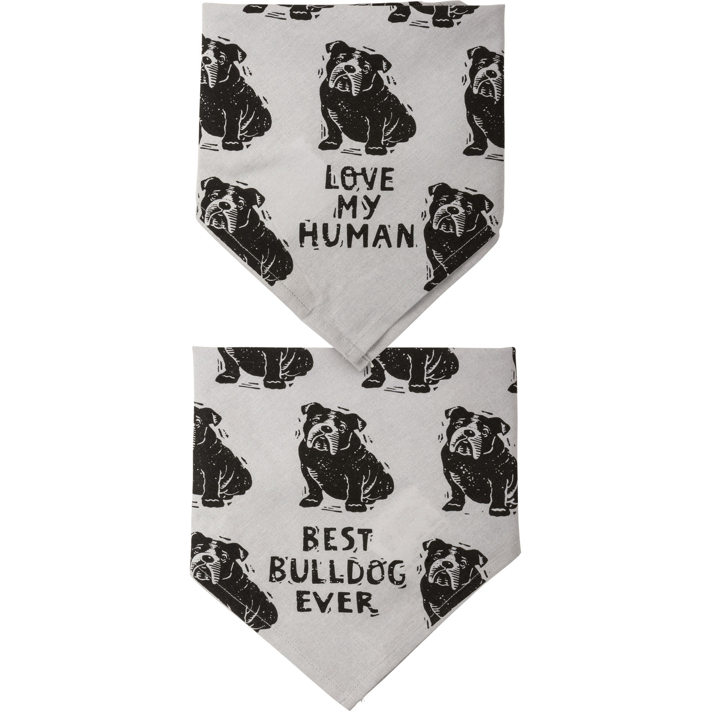 Best Bulldog Ever Love My Human Pet Bandana Large