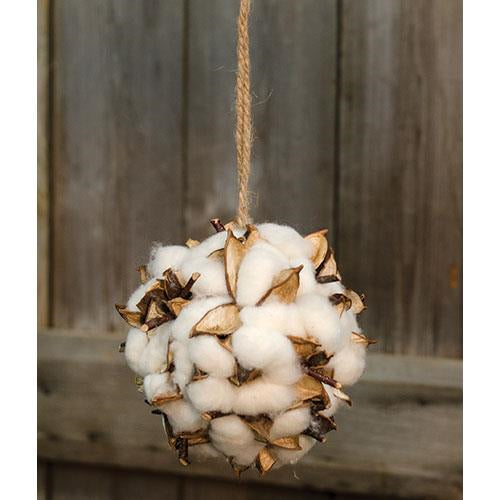 Farmhouse Cotton & Pods 5" Hanging Ball