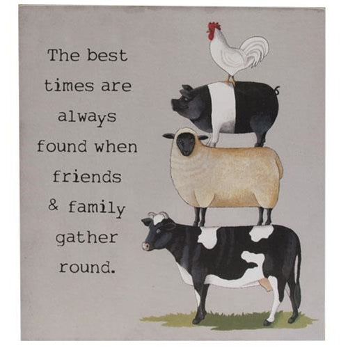 The Best Times Farm Animal Stack Box Sign