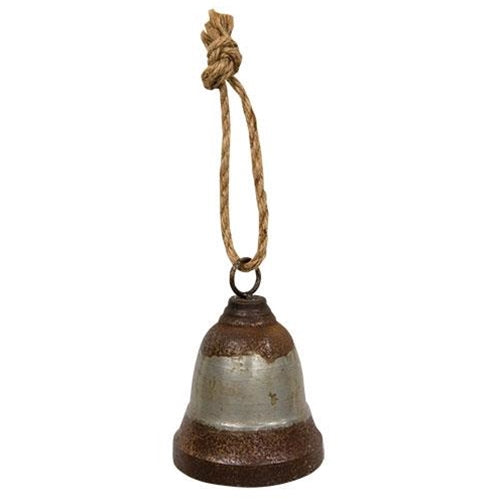 Distressed Rusty Metal Bell Ornament