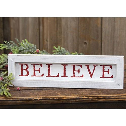 Believe 16" Farmhouse Wooden Sign