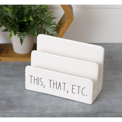 This That Etc Ceramic Mail Desktop Sorter
