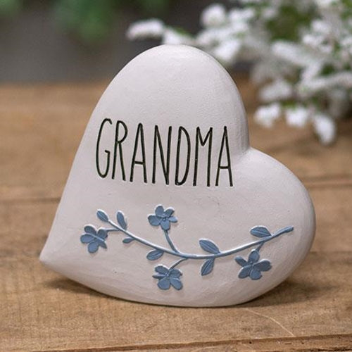 Grandma Resin Heart Small Plaque