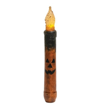 Jack O'Lantern Halloween LED Timer Taper Candle