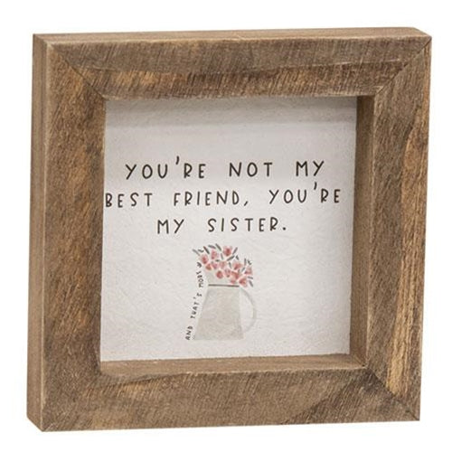 You're Not My Best Friend You're My Sister Mini Framed Sign