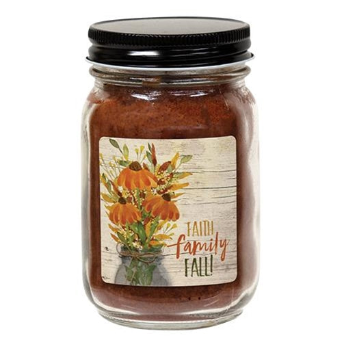 💙 Faith Family Fall Pumpkin Spice Pint Jar Candle