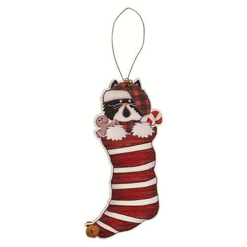 💙 Set of 2 Kitty Jingle Bell Stocking Ornaments