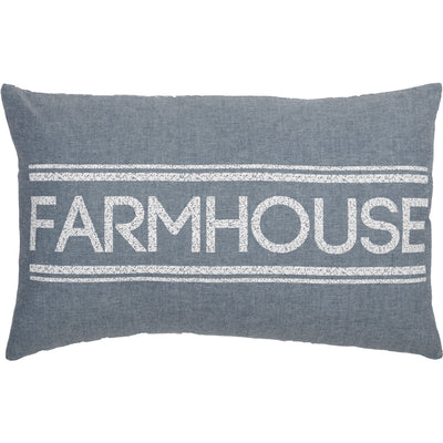 Sawyer Mill Blue Farmhouse 22" Throw Pillow