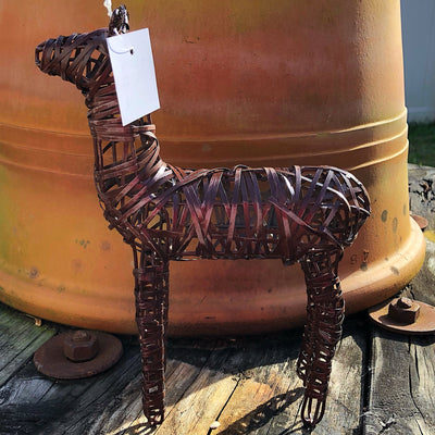 HAPPY BIRTHDAY🎂 💙 Rustic Twisted Brown Wire Llama Figure