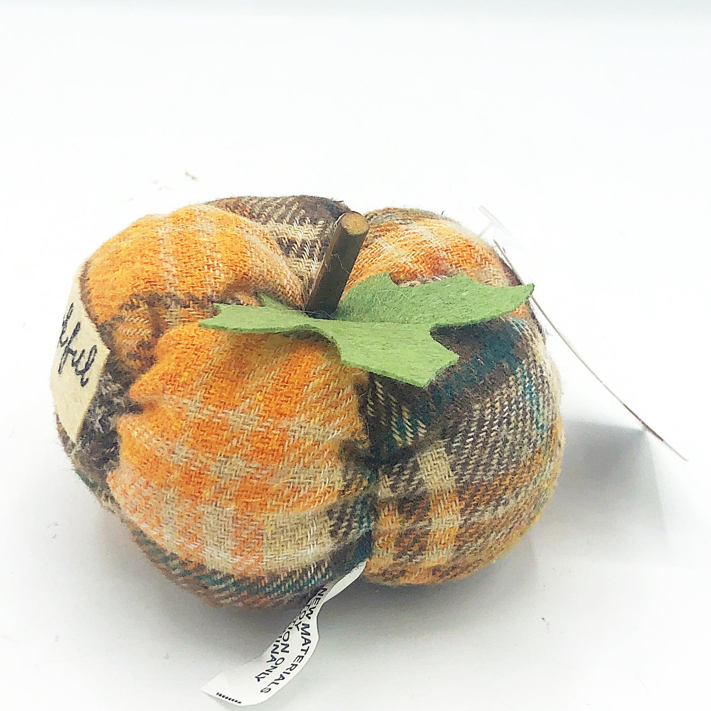 💙 Thankful Mini Fabric Pumpkin 3" Fall Decoration