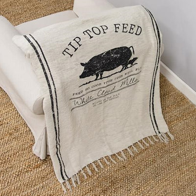 Tip Top Feed Farmhouse Pig Throw