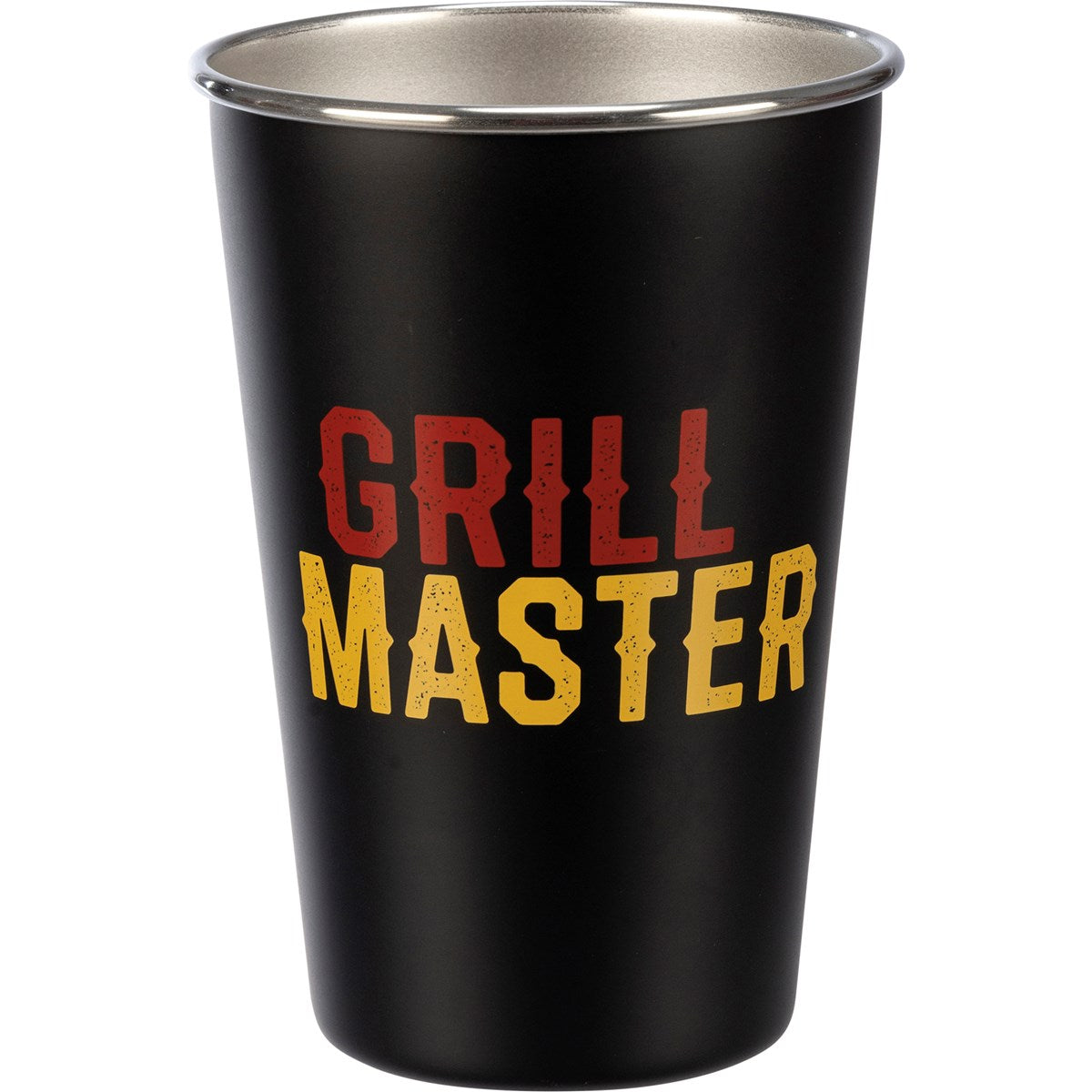Grill Master Stainless Steel Pint Glass